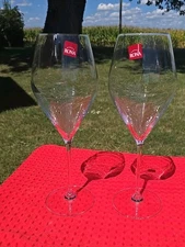 Set of 2 Rona SWAN Bordeaux Wine Glasses 11" Lead Free Crystal NWT 23 oz