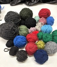 26 Balls Of Mixed Colors 100 Wool Yarn Different sizes and Weights