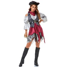 Vintage Caribbean Pirate Costume for Women - Cosplay Halloween Stage