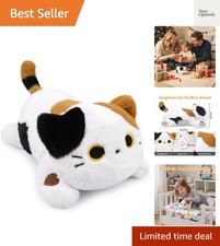 Weighted Calico Cat Plush,Realistic Weighted Cat Stuffed Animal Sensory Com...