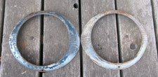 1946 1948 Vintage Chevrolet Car Headlight Bezel Pair Originals Coupe Sedan Gm