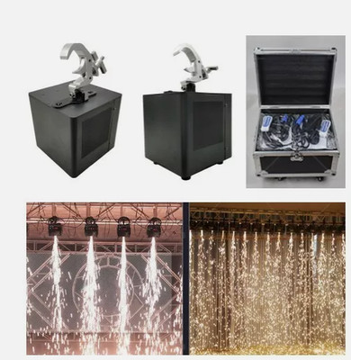 2pc waterfall Cold Spark Machine 2pcs 800W W/Flightcase For Wedding Party