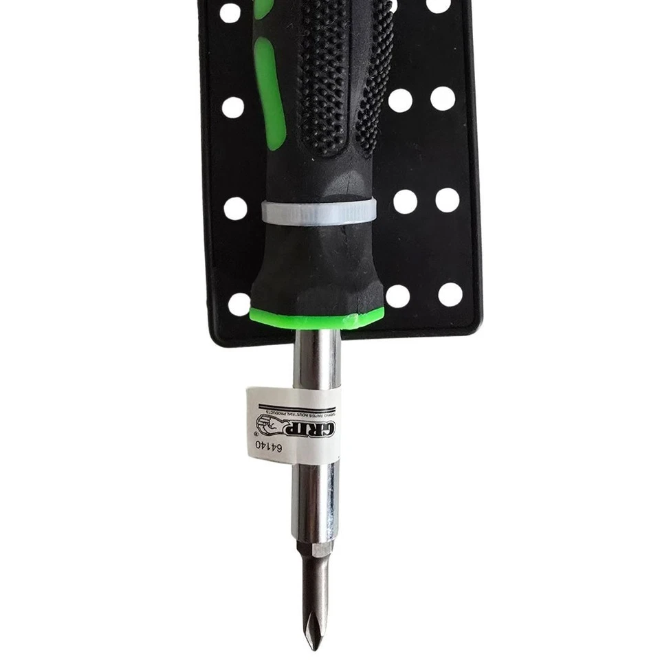 6-in-1 Flathead Slotted Phillips Reversible Screwdriver Nut Driver Bit TPR GRIP - Image 4 of 4