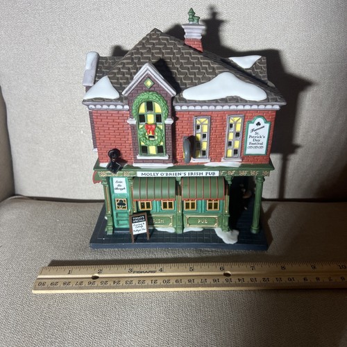 Vintage Dept 56 Christmas in the City Molly O'Brien's Irish Pub #58952 nicht mehr produziert - Bild 8 von 11