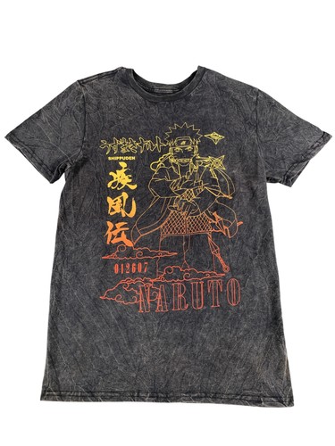 Naruto Shippuden Shirt Mens Small Black Anime Graphic Tee Kohl's New Tags Viz