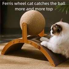 Cat Scratching Ball Sisal Scratch Board Wooden Toy Grinding Paw Pet