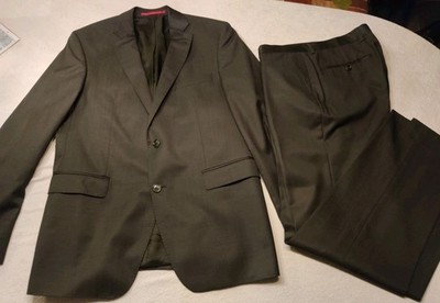 Benvenuto Black Label Anzug Gr. 50 Sakko Hose schwarz modern fit, wie neu