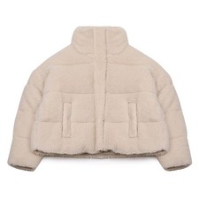 Weekend MaxMara Doudoune en polyester et laine vierge beige 150946623