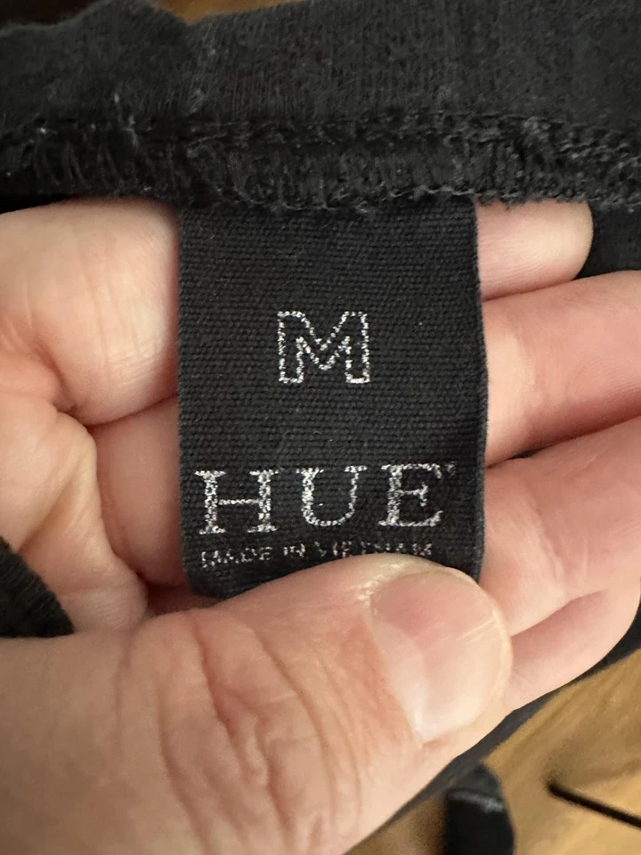HUE Leggings Mujer Medianos Negros Elastizados Pantalones Ajustados Informales Tobillo Foto 3 de 4