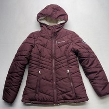 Free Country Puffer Hooded Reversible Jacket Coat Lined Purple Youth Size Large