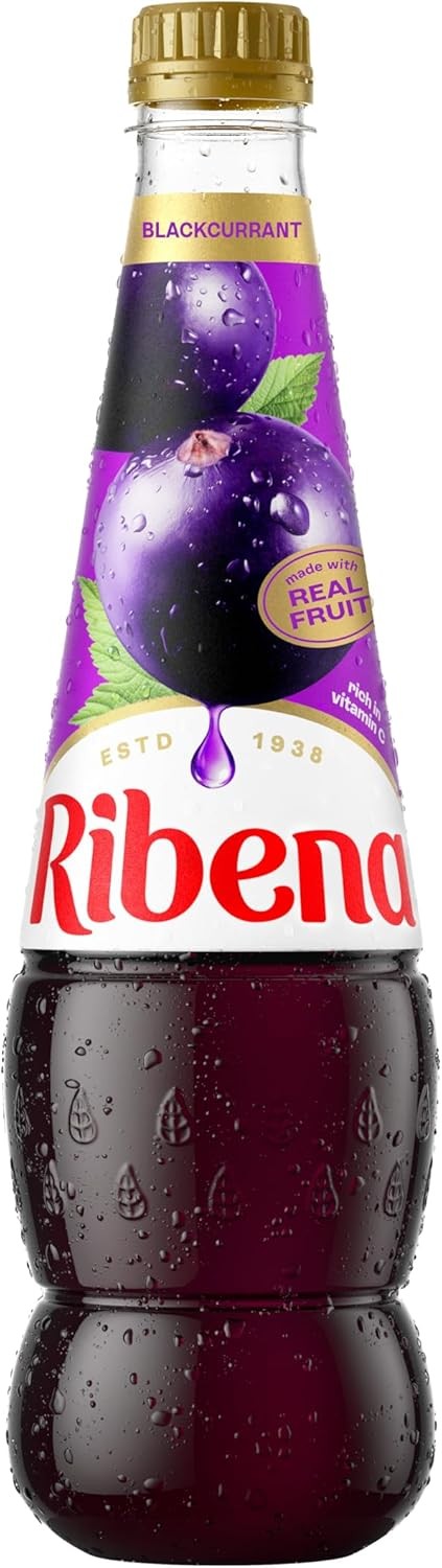 Ribena Blackcurrant Squash 850ml Real British Blackcurrants; Rich in Vitamin C;