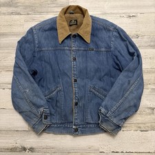 Vintage Maverick Sherpa Lined Corduroy Collar Jacket Barn Coat Distressed 36 S