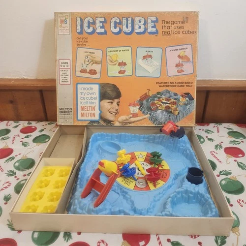 Vtg 1972 Ice Cube Board Game by Milton Bradley 100% Complete With Tray