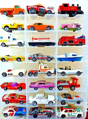 Vintage Matchbox Assorted Junk Diecast Lot Car of 24: Parts or Restore