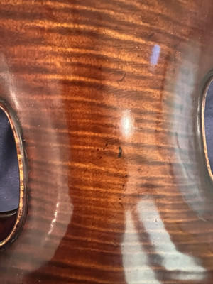 Full sized violin - well-flamed maple back, first label Pierre Sylvestre 