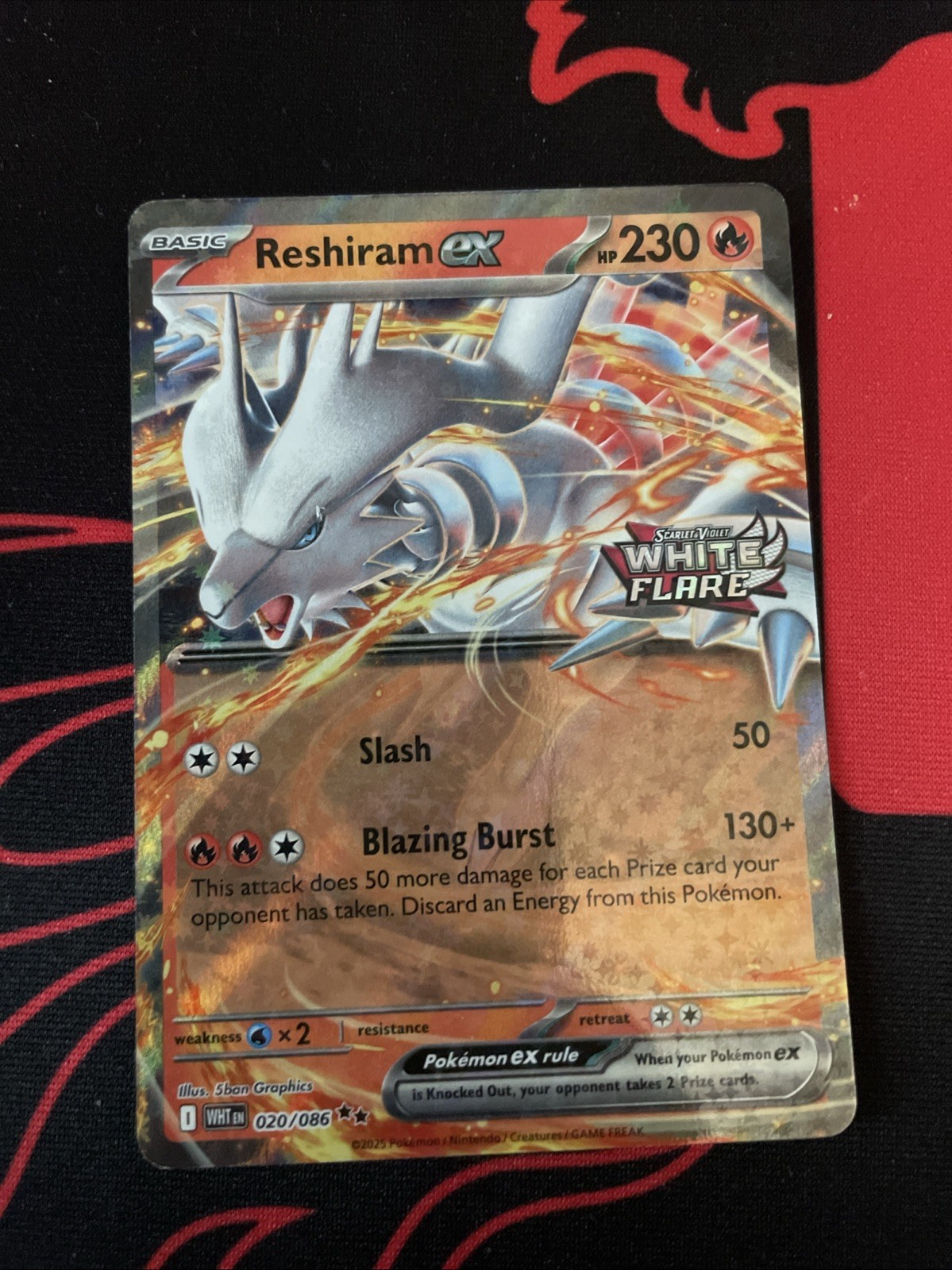 Pokemon TCG Reshiram EX 20/86 White Flare Stamped
