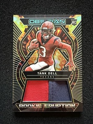 Tank Dell 2023 Panini Obsidian Rookie Eruption Gold Flood Patch /10 RC REM-NTD