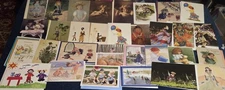 Large Lot of 45  Assorted PEOPLE Greeting Note Cards with Envelopes Great Design