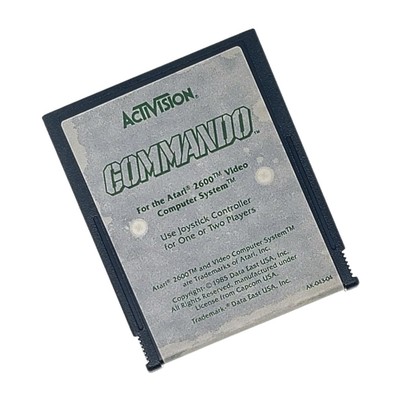Commando (Atari 2600, 1985) Video Game Cartridge Only -Cleaned, Tested-