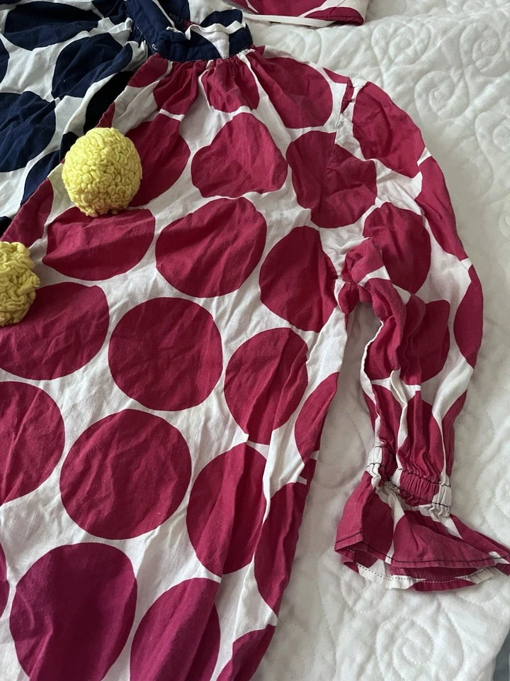 Disfraz de payaso vintage hecho a mano con sombrero, pequeño 4-5 Foto 3 de 4