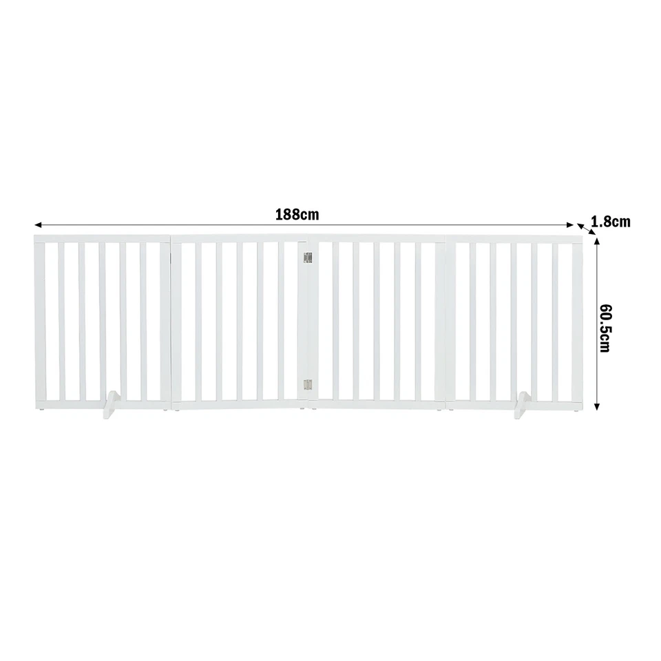 Treppenschutzgitter Türgitter Schutzgitter Absperrgitter Hundegitter 188 x 60cm - Bild 2 von 4