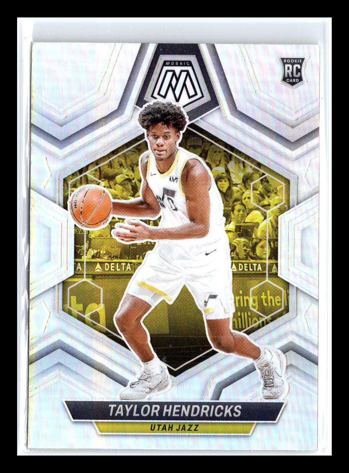Taylor Hendricks 2023 Panini Mosaic Silver Prizm Rookie RC #221 🔥 Utah Jazz