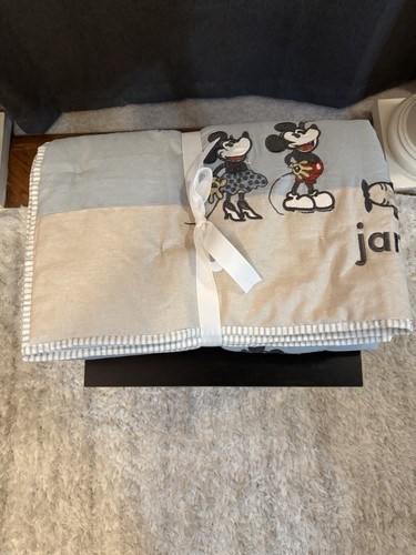 New Pottery Barn Kids Disney Home x Sanderson Mickey Mouse Clouds Toddler Quilt - Picture 7 of 7