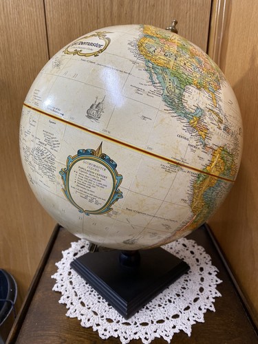 Globemaster 12" Topical Raised Mountains Wood Base Globe ~ Replogle Globes, Inc. - Picture 2 of 12