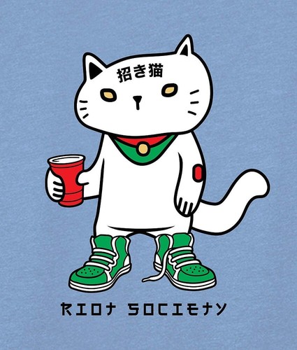 Riot Society Size: M - MEDIUM - Men's BLACK T-Shirt NWOT - Lantern Festival Bear - Picture 21 of 22