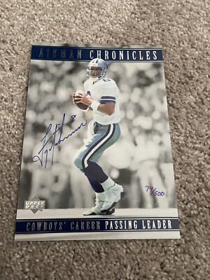 NFL Troy Aikman サインカード Troy Aikman Signed 1996 Upper Deck Football Chronicles 10