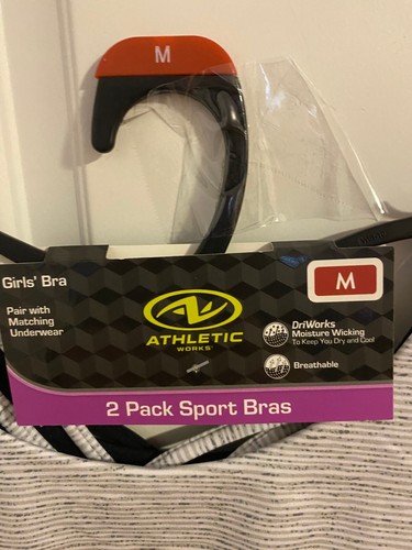 BRAND NEW LOT OF 6 GIRL'S SIZE MEDIUM ATHLETIC WORKS SPORTS BRAS BAND SIZE 32 - Picture 3 of 13