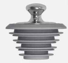 Drain Bathtub Stopper Washbasin Stopper Plug Zinc Alloy Silicone Gray Xajoon