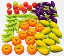 50 Dollhouse Miniature Mixed Vegetables Doll Mini Food Set Corn Pumpkins Peas