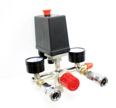 #ad 90 120PSI Air Compressor Pressure Switch Control Valve Manifold Regulator Gauges $29.99