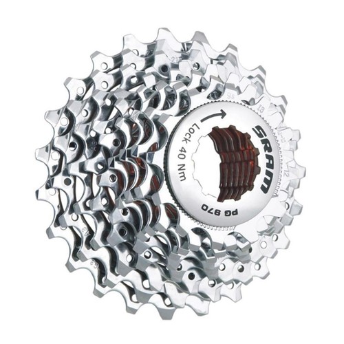 Sram PG-970 9 Speed Cassette Bicycle MTB Mountain Bike 11-23T Polished Silver - Picture 5 of 8