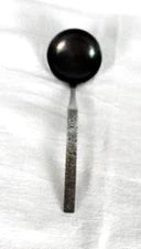 Stainless Steel made in Korea Spoon Ladle Vintage Silver Floral Embossed Handle