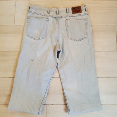 VTG 90s Brittania Jeans Mens 36x34 Blue Light Wash Reg Fit Cotton Straight USA