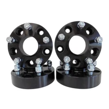 4 Black Hubcentric 1.5" Wheel Spacers 5x5 Jeep Wrangler JK 2007 2008 2009 2010
