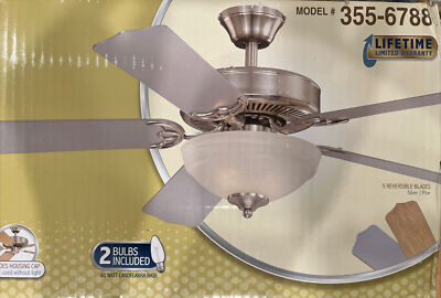 Turn Of The Century Apollo 52  Ceiling Fan w/ Light & Remote - #355-6788 - NIB!!