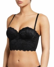Cosabella Ballet Black Lace Bustier Bra L24510 Size 36C (4)