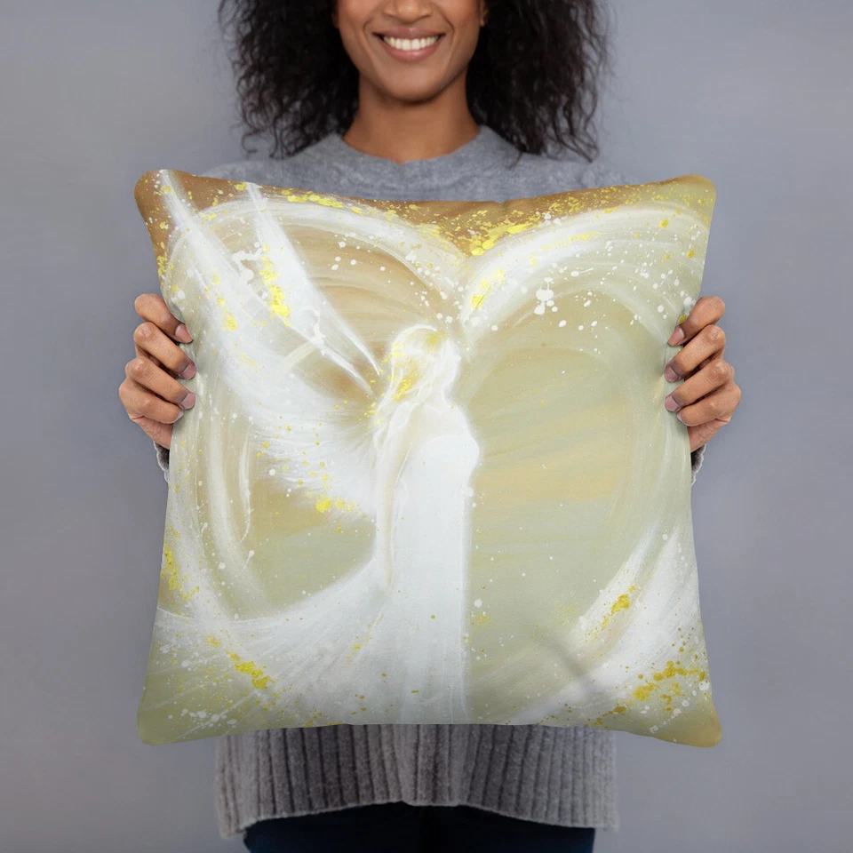 Guardian Angel Heart Art Pillow for Couch+Sofa. Living Room Bedroom Decor Gifts - Image 4 of 4