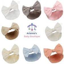 Baby Girls Headband Big Bow Headband 0-24 months White Pink Lemon Blue beige
