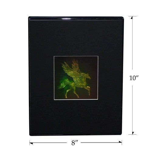 3D Pegasus 4" Square with Plain Background Hologram DESK STAND, Photopolymer - Picture 4 of 7