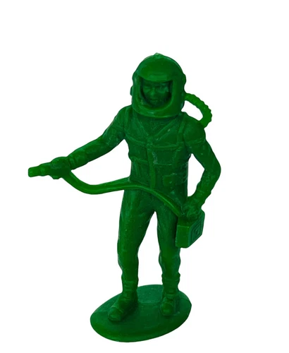 Astronaut MPC Army Men Toy Soldier plastic Nasa US figure vtg Marx Space GREEN 1