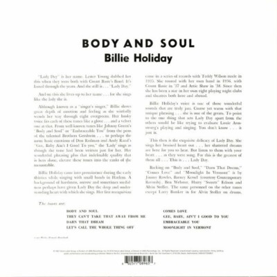 Billie Holiday ‎- Body And Soul LP - UK VERVE - Vinyl Album