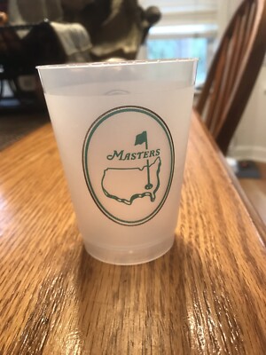 Official Masters Golf Frosted Plastic Cup Augusta National Golf Wine Champagne