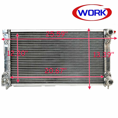 2 Row Radiator For 1980-1992 1990 1991 GOLF MK1/2 MK1 MK2 GTI/SCIROCCO 1.6L 1.8L