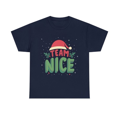 Team Nice Funny Christmas Graphic Tee Shirt, S-5XL - Picture 10 of 17