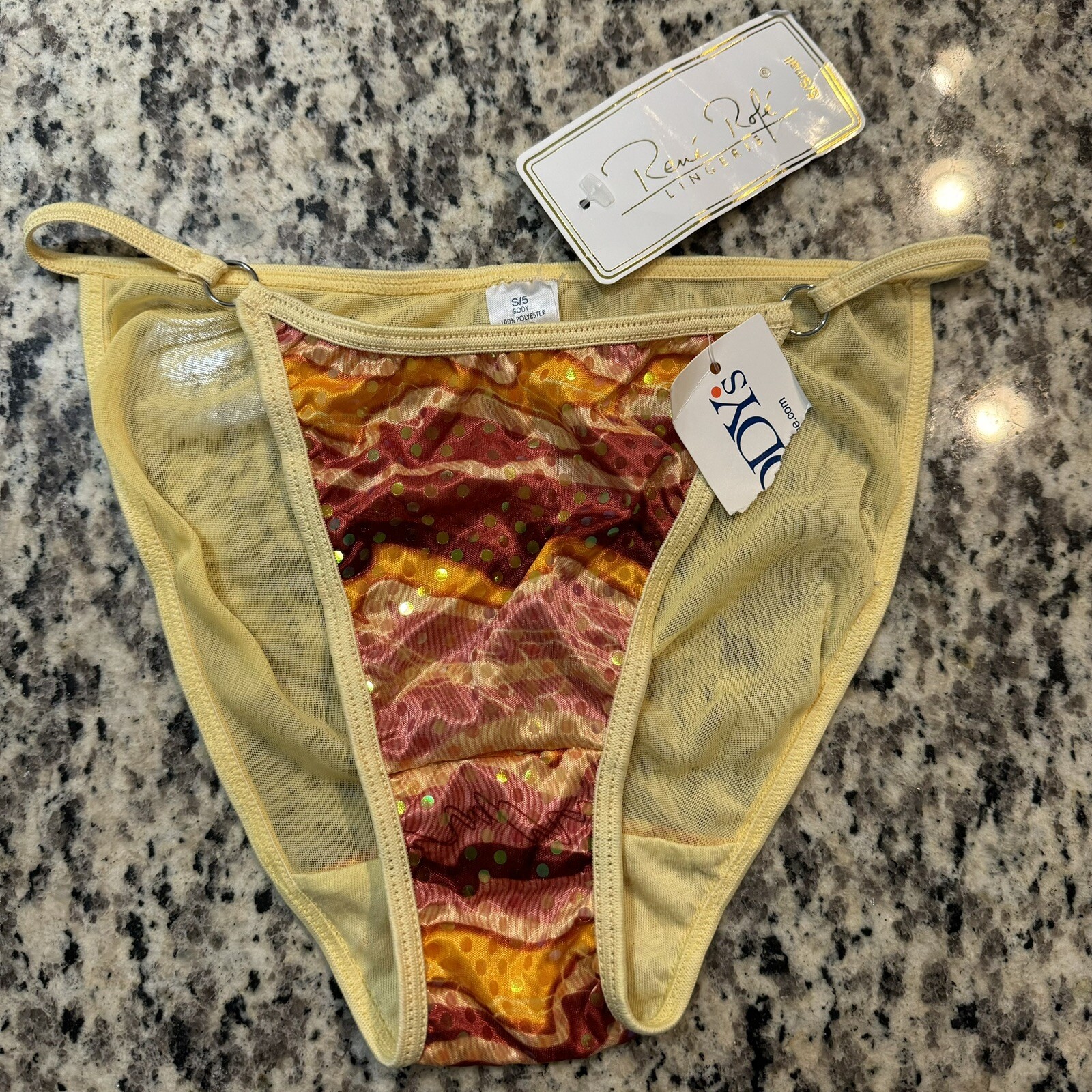 500367 Rene Rofe Vtg NWT Rene Rofe Panty 90s Y2K String Second Skin Sh… - Gem