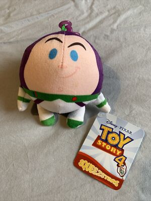 SCHLÜSSELANHÄNGER OFFIZIELLER TOY STORY 4 BUZZ LIGHTYEAR 4 ZOLL 10 cm WEICHER PLÜSCH BAGCLIP NEU MIT ETIKETT E1